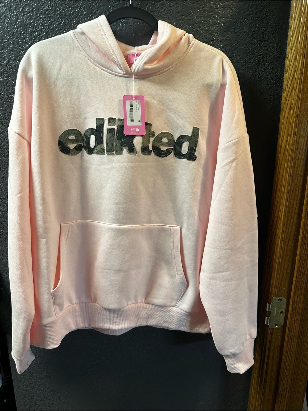 Edikted Hoodie size Medium - Pink Camo - NWT